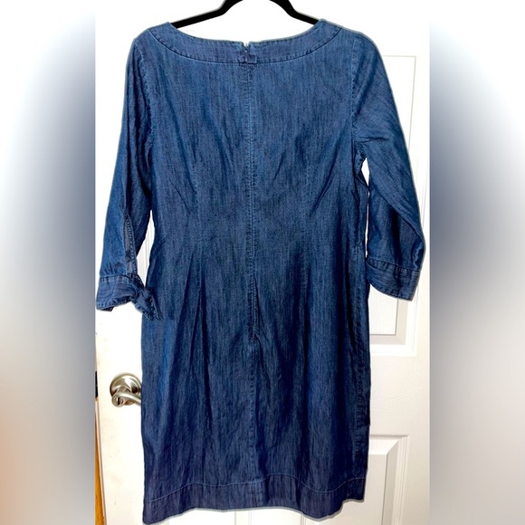 Talbots Dark Blue Long Sleeve Denim Dress - Picture 3 of 3